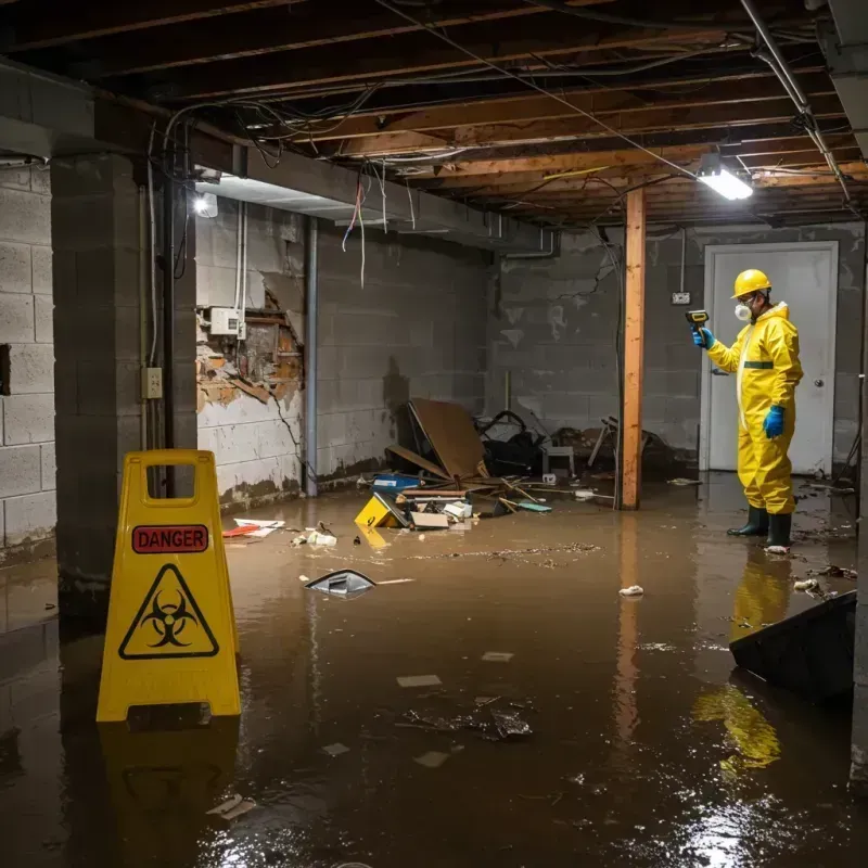 Flooded Basement Electrical Hazard in Bridgeville, DE Property